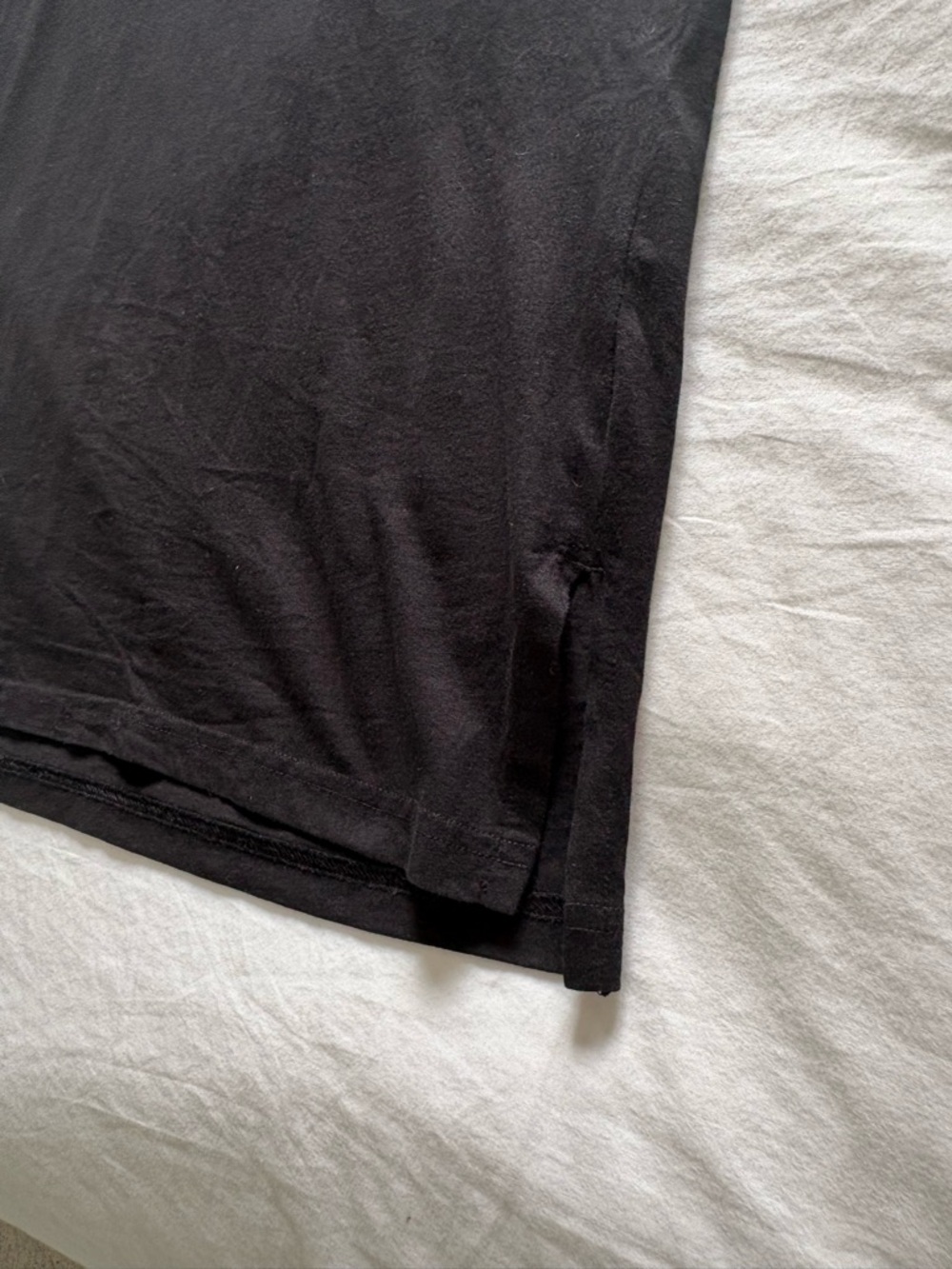Kaffe Black T-Shirt Dress | Minimalist Jersey Shift | Size Large - Picture 3 of 5